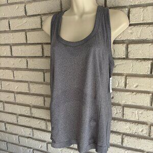 Old Navy Go Dry Women’s Race Back Tank Top Grey Large NWT